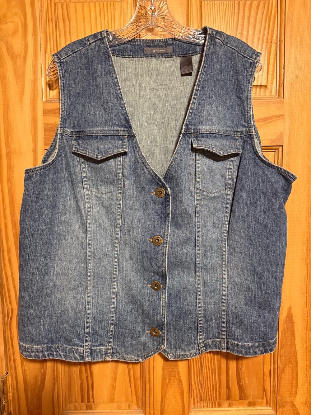 Liz Claiborne Ladies Jean Vest - 2X
